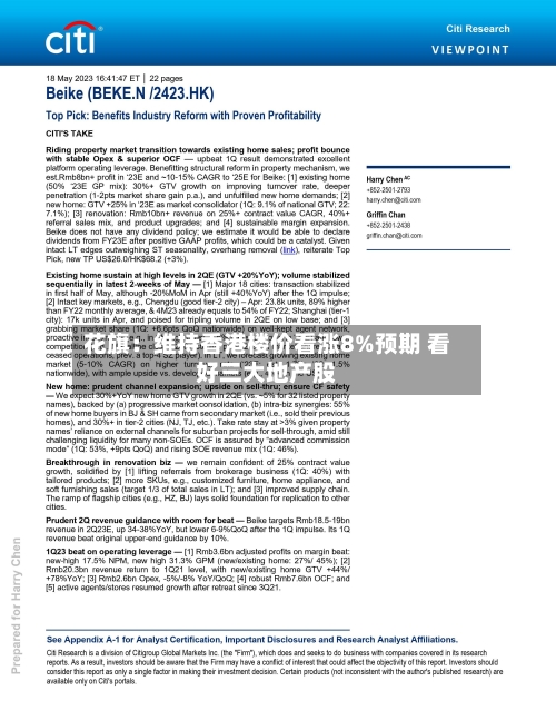 花旗：维持香港楼价看涨8%预期 看好三大地产股-第3张图片